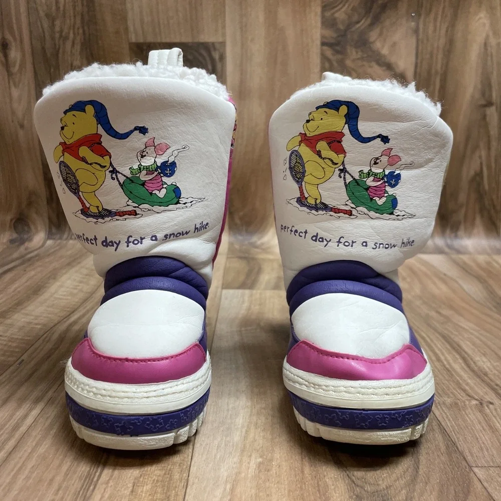 Vintage 90s Disney‎ Winnie The Pooh Snow Boots M 7-8 Toddler
